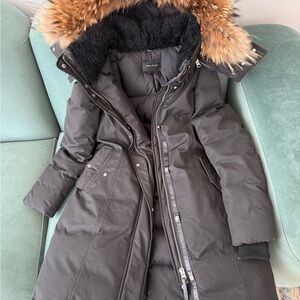 Mackage Black Puffer Coat with Fur Hood